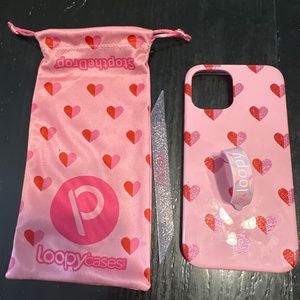 Loopy iPhone 12 Pro sparkle heart case